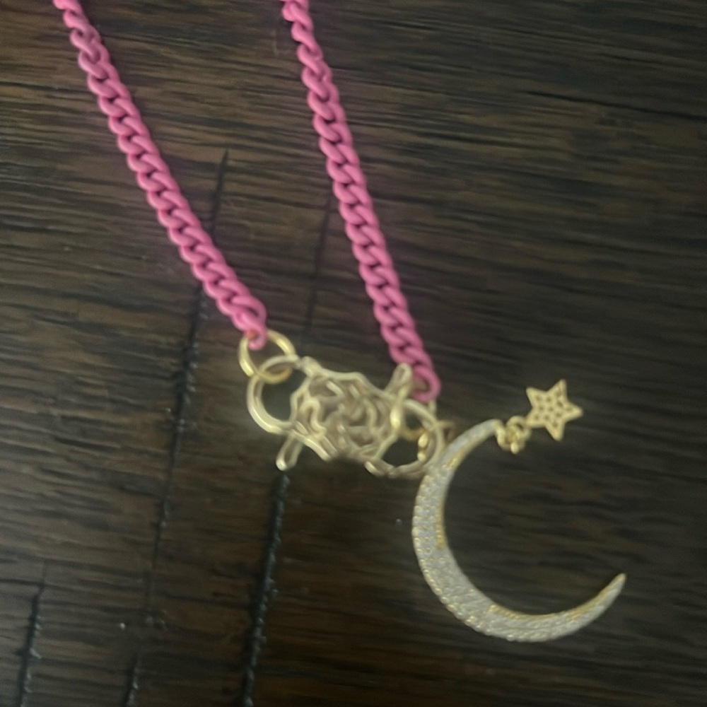 Pink Moon Star Necklace